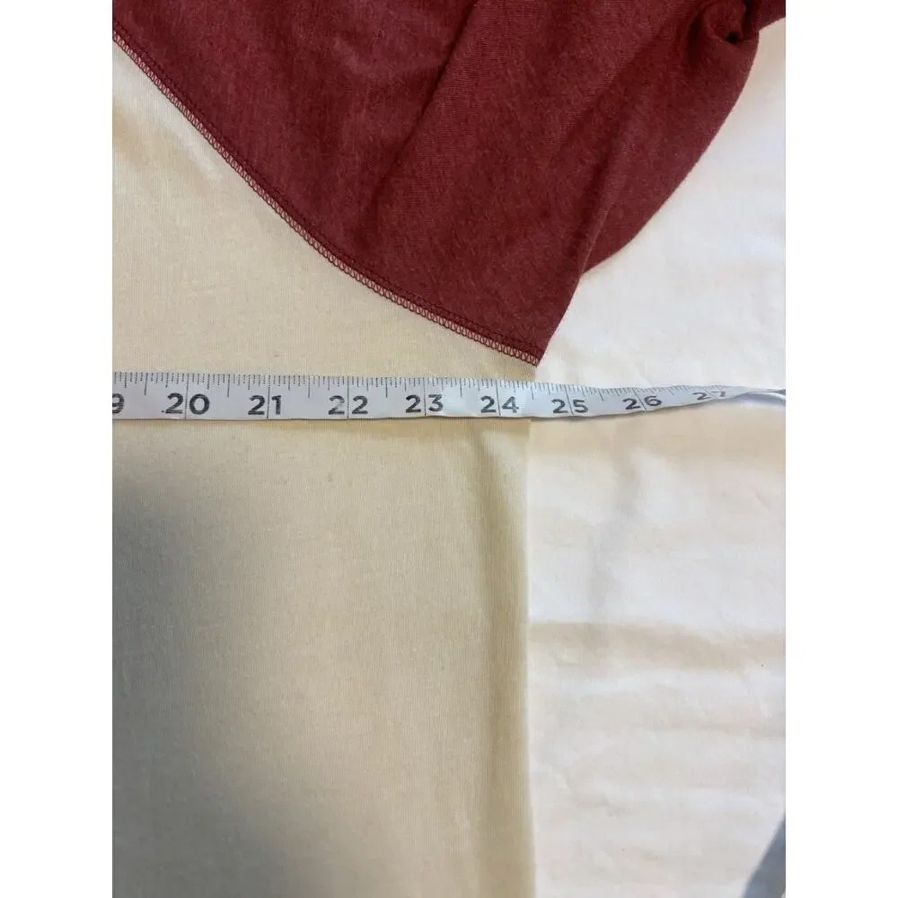 THE NORTH FACE 3/4 Raglan Sleeve Baseball Tee Classic Fit Mens XL Red & White